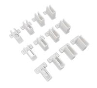 Topiky Soportes de Extremo de Estante de Alambre de Plástico Blanco, Paquete de 12, Soporte de Pared de Armario con Soporte de Carga Fuerte para Sistemas de Estanterías de Alambre, Soportes de Estante