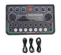 Topiky Tablero de Mezcladores de Sonido, Paquete de Equipos de Podcast, con un Mezclador de Audio de Tarjetas de Sonido en, Control de Voz de Control de Luz de Control de Luz para