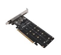 Topiky Tarjeta de Expansión PCIE X16 a M.2 M Key, Adaptador M.2 PCIE para SSD PCIE NVMe con Disipador de Calor Avanzado, Tarjeta de Expansión Raid de Servidor NVMEx4 SSD 2U con Indicador LED