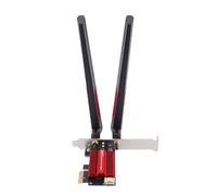 Topiky Tarjeta WiFi 7 PCIe WiFi, 6400Mbps 6G 5G 2.4G Adaptador de Red Inalámbrico de Escritorio de Triple Banda con 2 Antenas Flexibles de Alta Ganancia de 10dBi, Tarjeta PCIe para