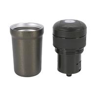 Topiky Taza con Molinillo de café, Taza Aislada de Acero Inoxidable 316 de 400 Ml, de Viaje con Molinillo de café Manual para Oficina en Casa (GREEN)