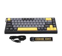 Topiky Teclado para Juegos con Cable, Teclado Mecánico Retroiluminado RGB para Juegos, Silencioso Anti-Fantasmas sin Conflictos de 68 Teclas, de Computadora de Tamaño (Gris Negro)