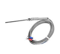 Topiky Termopar, Sonda de Termopar Tipo K de 100 Mm, Sensor de Temperatura de 0-400 ℃ con Cable de, Sonda Tipo K con Rosca M8 para Hornos Industriales, Medidores, Hornos (4M)