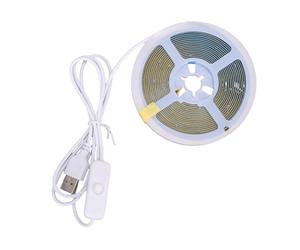 Topiky Tira de Luces LED COB, Cinta Flexible para el Cuidado de los Ojos de 800 Lm con Control de Llave y Resistente Al Agua IP65, para Bricolaje en el Hogar y Exhibición Comercial (4M)