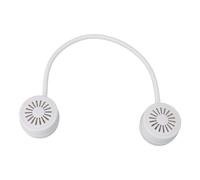 Topiky Ventilador de Cuello Plegable, Ventilador de Cuello USB sin Aspas, Pequeño Colgante Portátil, Personal Portátil para Acampar, Viajar, Senderismo y Deportes (WHITE)
