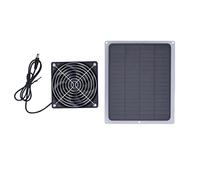 Topiky Ventilador de Panel Solar, Ventilador de Escape Impermeable de 6 W con Red de Protección, Solar Al Aire Libre para Gallinero de Invernadero, de Ventilación de Ventana