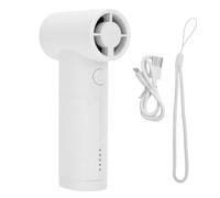 Topiky Ventilador Turbo Portátil de Mano, 40.000 RPM, 5 Velocidades, Batería Recargable Tipo C de 5000 MAh, Pequeño Ventilador de Bolsillo con Batería para Viajes y Vacaciones Al Aire (WHITE)