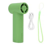 Topiky Ventilador Turbo Portátil de Mano, 40.000 RPM, 5 Velocidades, Batería Recargable Tipo C de 5000 MAh, Pequeño Ventilador de Bolsillo con Batería para Viajes y Vacaciones Al Aire (GREEN)