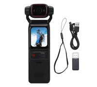 Topiky Videocámara de Bolsillo 4K Ultra HD, Cámara de Acción con Estabilización Giroscópica WiFi de 6 Ejes con Cabezal Giratorio de 180°, Lente Gran Angular, Videocámara con