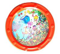 Topiky Wave Bead Ocean Drum, Percusión de Tambor de Sonido de Mar Suave de Plástico, Instrumento Educativo para Niños Adultos, Regalo Compacto y Ligero (#6)