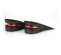 TOPINCN 1 par de 5 Cm Aumento de la Absorción de Choque de la Plantilla Impresión Transpirable Cómodamente para Muchos Tipos de Zapatos PVC Negro