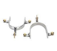 TOPINCN 1 par de Esporas Estadounidenses de Acero Inoxidable, Traza Unisex de Estilo Occidental Duradero con Swing de Latón -IDAL para Conducir