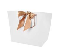 TOPINCN 10 Unids/lote de Bolsas de Regalo de Papel con de Lazo, Embalaje Reutilizable para la Compra de Maquillaje, "bolsa de Regalo" para Manualidades y Golosinas Navideñas (No. 1/21 ancho