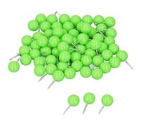TOPINCN 100 Chinchetas de Mapa, Chinchetas Decorativas de Acero y Plástico de 9,5 X 20 Mm con Estuche de Almacenamiento Transparente para Tableros de Corcho, Tablones de Anuncios, Mapas (Green)
