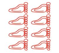 TOPINCN 100 Clips de Papel con Forma de Pie, Ligeros y únicos para Organización de Documentos y marcadores. (rojo)