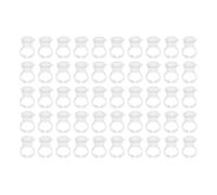 TOPINCN 100 Uds Recipiente para Tinta de Plástico Vasos de Anillo con Tapa para Kit de Tatuaje de Cejas-portavasos de Pigmento Transparente para Tinta o Pegamento