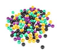 TOPINCN 1000 Cuentas de Plástico de 0.236 in, Cuentas Artesanales Multicolores para Hacer Joyas, con 4 Colores Vibrantes, Verde, Negro, Morado, Naranja, para Pulseras, Collares, (color mezclado)