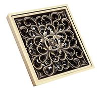 TOPINCN 10Cm Drenaje del Piso Latón Cuarto De Baño Ducha Rejilla Laton Antiguo Escurridor De Cubierta Rejilla Cuadrado (#1)