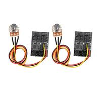 TOPINCN 2 PCS Adaptador de Ventilador PC PWM Controlador de Velocidad del Cubo del Ventilador para 4 Pines Splitter, Divisor de 1 a 8, Fijación Fuerte de Pegatinas para Ventiladores de Enfriamiento