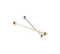 TOPINCN 2 Piezas Chapado en Oro para Hombres Collar Corbata Pin Vástago Barra Abrazadera/Soporte Broche, Pin de Solapa Decorativo para Traje de Hombre Broche de Metal, Ideal para Fiesta de Cumpleaños
