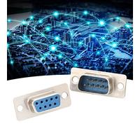 TOPINCN 20 Piezas Conector de Núcleo DB9, Accesorio de Control Industrial de Estañado para RS232/485/422, Resistencia de Aislamiento de 1000MΩ, Pantalla Táctil