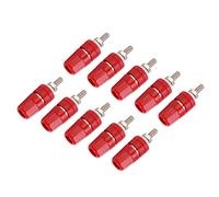 TOPINCN 24.320 Poste de Unión de Terminal Estable de 4,0 Mm Conector de Enchufe Tipo Banana 24A para Terminal de Amplificador de Altavoz, Buen Aislamiento para Instalaciones Múltiples (rojo)