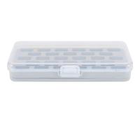 TOPINCN 28 Slots Transparent Plastic Thread Storage Box for Sewing