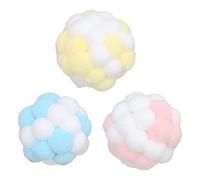 TOPINCN 3 Bolas de Campana de Gato STCS para Gatos, Colores Brillantes para Masticar Bolas de Entrenamiento, Seguros para Mascotas, Método de Tejido Especial para Diferentes Teclas, Adecuado para