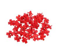 TOPINCN 40 Bebederos Horizontales para Pezones de Pollo, Bebedero Automático para Pezones de Aves de Corral con Broca, para Comederos de Cubo, Gallinero, Color Rojo