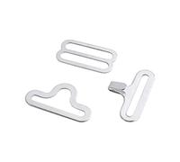 TOPINCN 50 Sets De Corbata De Lazo De Hardware Clip De Corbata De Metal Galvanizado Sujetador De Gancho Ajustable para La Correa