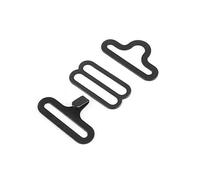 TOPINCN 50 Sets De Corbata De Lazo De Hardware Clip De Corbata Metal Galvanizado Sujetador De Gancho Ajustable Para Correa De Corbata De Color Negro