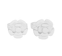 TOPINCN 50 Unids/set Anillo de Tabla de Uñas Flor Manicura Gel Herramienta de Visualización de Color para Arte de Uñas, Material ABS Duradero, Ideal para Mostrar 50 Colores (Modelo rosa transparente)