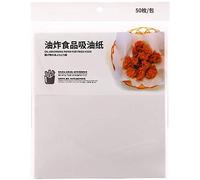 TOPINCN 50PCS Papel Absorbente de Aceite para Alimentos Fritos y Tempura Hojas Absorbentes de Aceite Absorbedores de Grasa con Fuerte Absorción de Aceite Sin Fugas Pulpa de Madera Segura (Como se