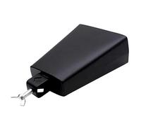 TOPINCN Accesorios de Tambor de Cencerro de Metal Negro, Palo de Percusión de 6 Pulgadas para Entusiastas, Metal Negro, 8,2x4,9x2,7 Pulgadas, 580g