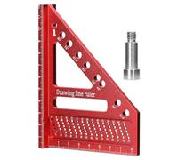 TOPINCN Accurate Aluminum Alloy Multi Angle Ruler for Carpentry and Home