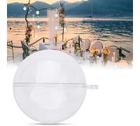 TOPINCN Adornos Rellenables de Bolas de Plástico Transparente para Decoraciones Navideñas de Boda 20 Piezas Ecológicas de 3 Tamaños (10CM)