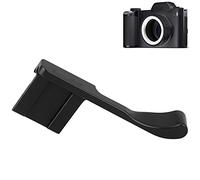 TOPINCN Agarre Duradero de Aleación de Aluminio CNC para Pulgar hacia Arriba para Cámara sin Espejo Fuji X 100F X100T X-A5, Diseño Ergonómico Ligero para un Agarre Cómodo, Fácil Montaje (Black)
