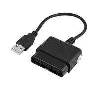 TOPINCN Al Convertidor PS3 con Dos Funciones de Retroalimentación de Vibraciones para el Controlador de Cable/inalámbrico, Convertidor Adaptador USB para PC y PS3, Enchufe y Reproducción para los