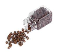 TOPINCN Anillos de Extensión de Cabello Prácticos 500PCS 5MM Bucles de Silicona para Extensión de Cabello Humano 5 Colores Botella Herramientas de de para Estilistas (marrón claro)