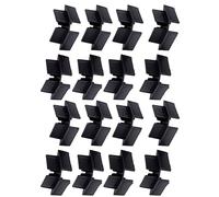 TOPINCN Apilador de Bandejas de 16 Piezas, Accesorios de Bandeja Liofilizadora de Plástico ABS Reutilizable con Agarre en Esquina y Ranura para Tarjetas para Apilar Bandejas y Maximizar el (BLACK)