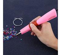 TOPINCN Aplicador De Strass Hotfix 1 Pieza 7 Puntas Rhotfix Calor Rápido Aplicador Varita Pistola Baqueta Decoración Herramientas DIY Reparación Brillantes 110-240 V (Pink)