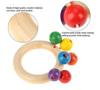 TOPINCN Baby Safe, Rattling de Madera, Juguetes para Entrenamiento Musical Temprano, Niño No Tóxico, el Juguete con Bolas Coloridas para Niños y Niñas en el Interior Grabado en el Interior (Circular)
