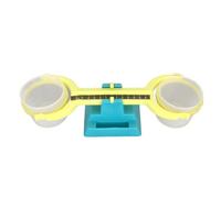 TOPINCN Balanza de Equilibrio de Doble Cubo para Estudiantes para el Aula Balanza de Fulcro de Plástico de Cubo Primario Transparente para Enseñar Masa y Medición para Niños en Edad