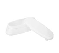 TOPINCN Bandeja Blanca para Polvo de Inmersión de Uñas con Base Antideslizante, Herramienta de Manicura DIY para Arte de Uñas único, Material ABS