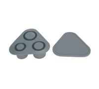 TOPINCN Bandeja Cilíndrica para Cubitos de Hielo 3 Piezas Molde Hueco de Silicona para Hielo con Tapa para Bebidas Café Cócteles Cubitos de Grandes Apilables Fusión Lenta Hermético (GREY)