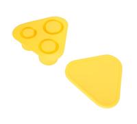 TOPINCN Bandeja Cilíndrica para Cubitos de Hielo 3 Piezas Molde Hueco de Silicona para Hielo con Tapa para Bebidas Café Cócteles Cubitos de Grandes Apilables Fusión Lenta Hermético (YELLOW)