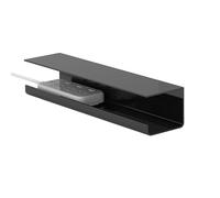 TOPINCN Bandeja de Gestión de Cables Debajo del Escritorio, Organizador de Cables con Diseño sin Perforaciones, Soporte para Regleta, Organizador de, Domador de para (Black)