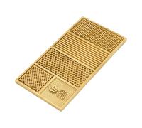TOPINCN Bandeja de Hielo de Latón, Elegante y Moderno Sello de Cubo para Cócteles, Moldes de Hielo Portátiles para Entusiastas del Whisky