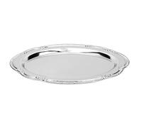 TOPINCN Bandeja de Postre Grabada Vintage, Plato Decorativo para Servir, Plato de Exhibición Adornado con Patrones Intrincados para Bodas, Meriendas, Fiesta de té, Exhibición de Frutas (S)