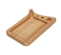TOPINCN Bandeja Enrollable de bambú, Resistente y Robusta, con Ranura Integrada para Organizar, Elegante Bandeja de Tocador para Juguetes de Juegos con Material Rodante, 5,1 X 3,9
